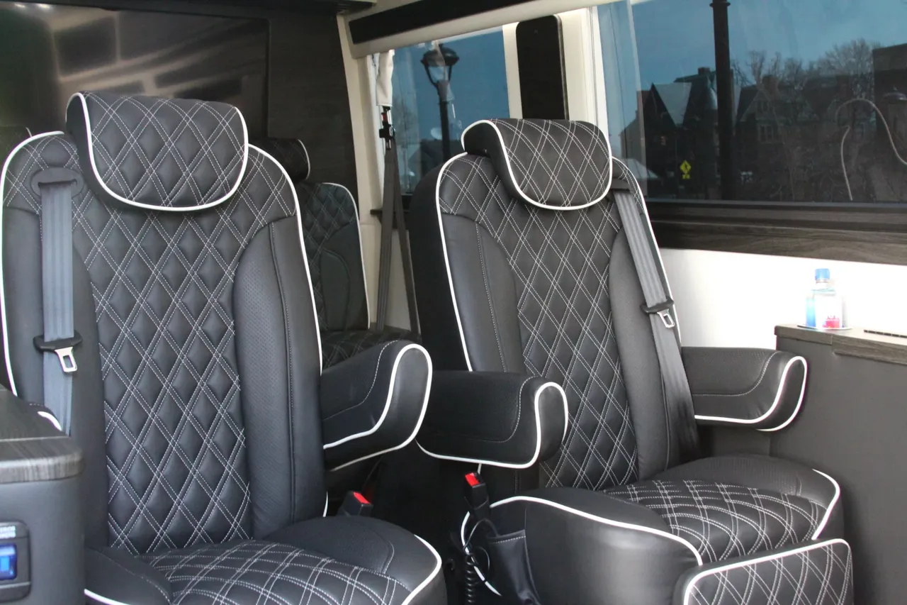 Black 2024 Mercedes-Benz SPrinter, photo 6 for minibus rental