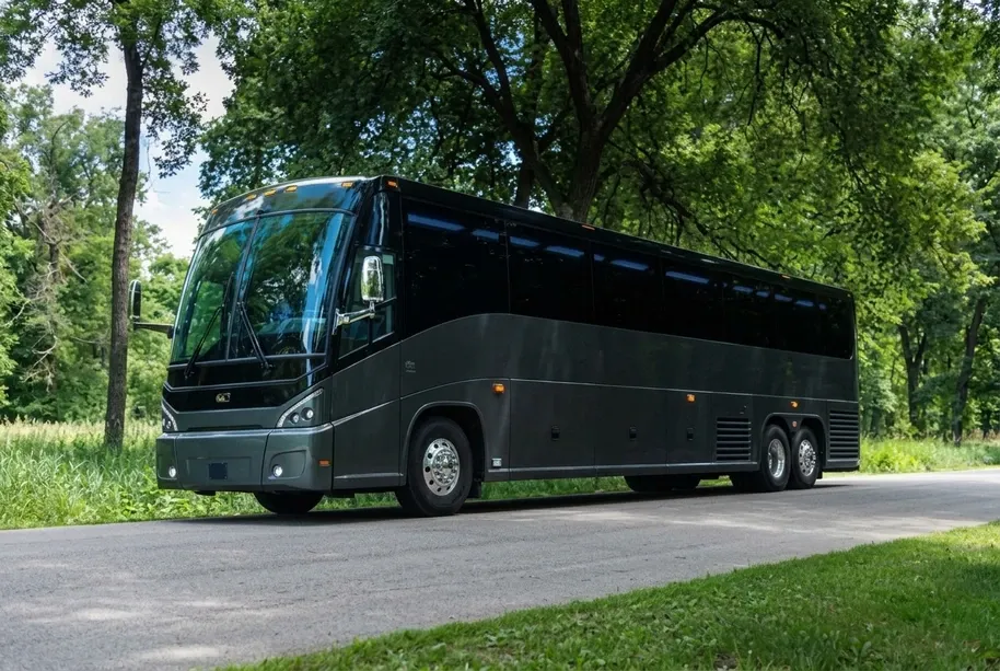 Gray 55 Passenger Motorcoach 55 Passenger Motorcoach in gray, available to rent