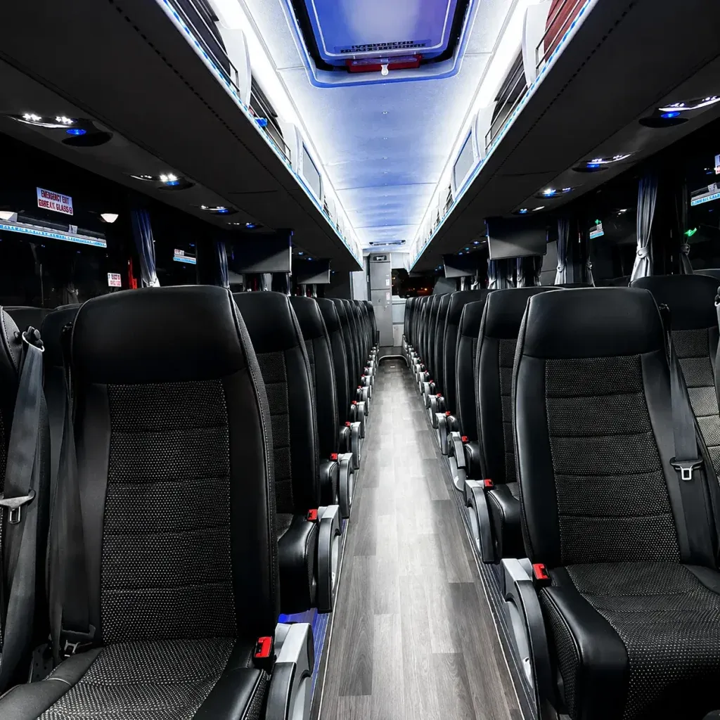 Black 55 Pax Motor Coach for charter bus rental