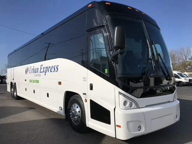 White American Coach BUS for charter bus rental