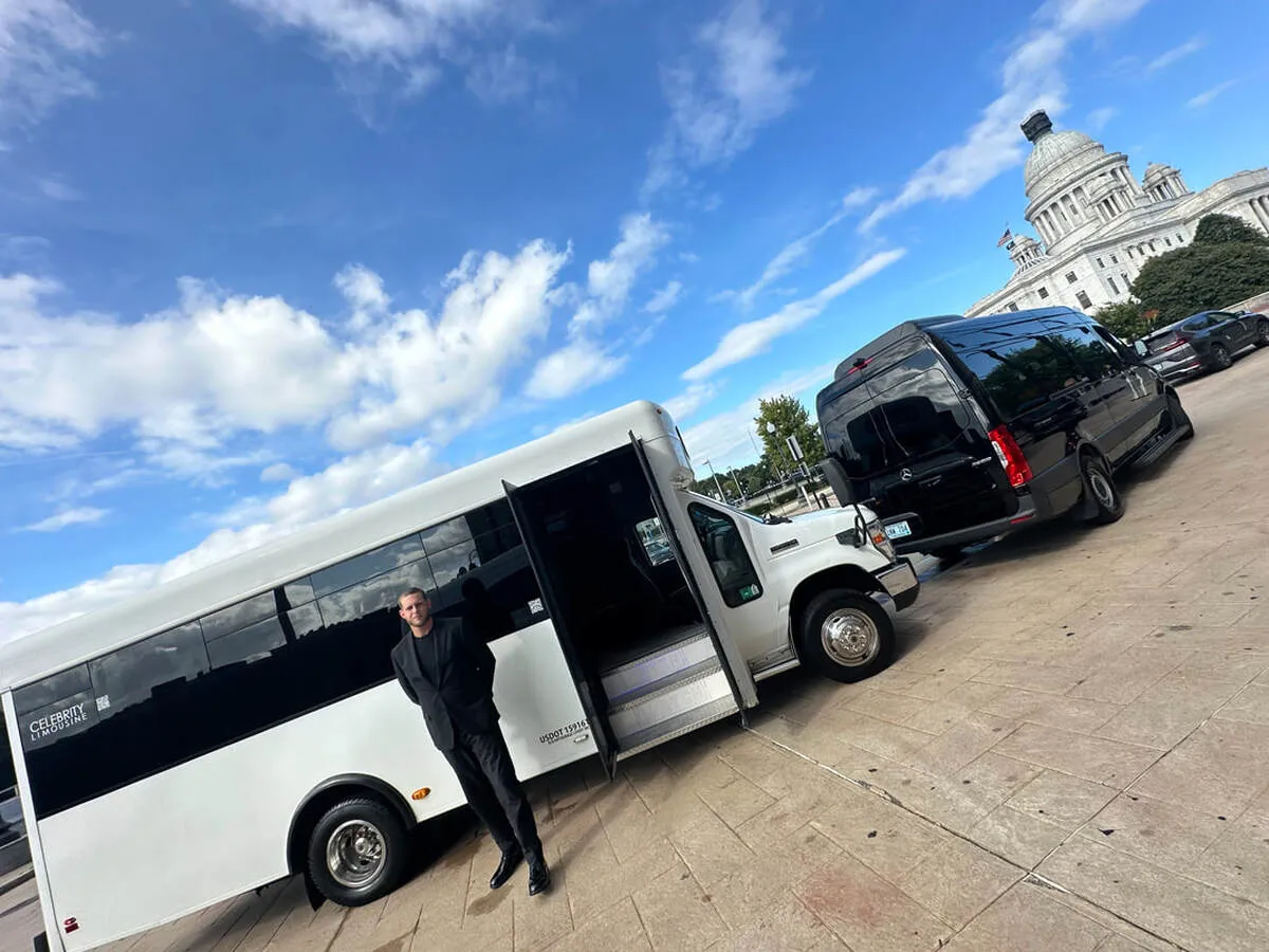Ford E-450 Series Party Bus White Ford E-450 Series Party Bus for party bus rental