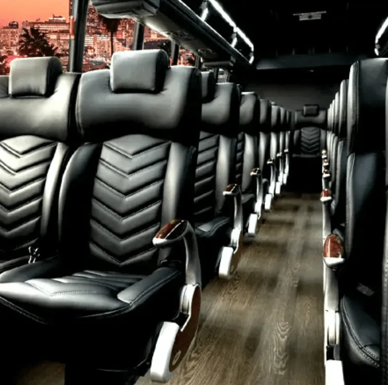 Black Executive Charter Bus for charter bus rental