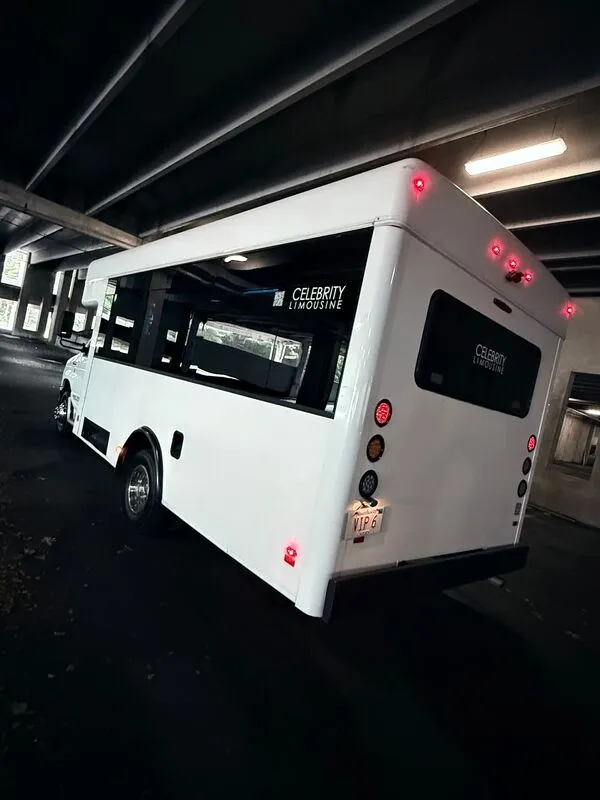 White Ford E-450 Series Party Bus exterior, photo 9 for party bus rental