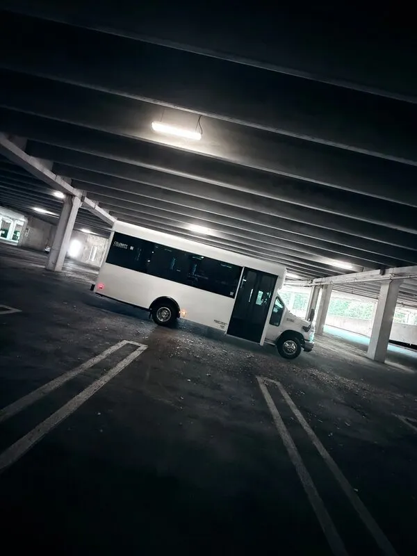 White Ford E-450 Series Party Bus exterior, photo 6 for party bus rental