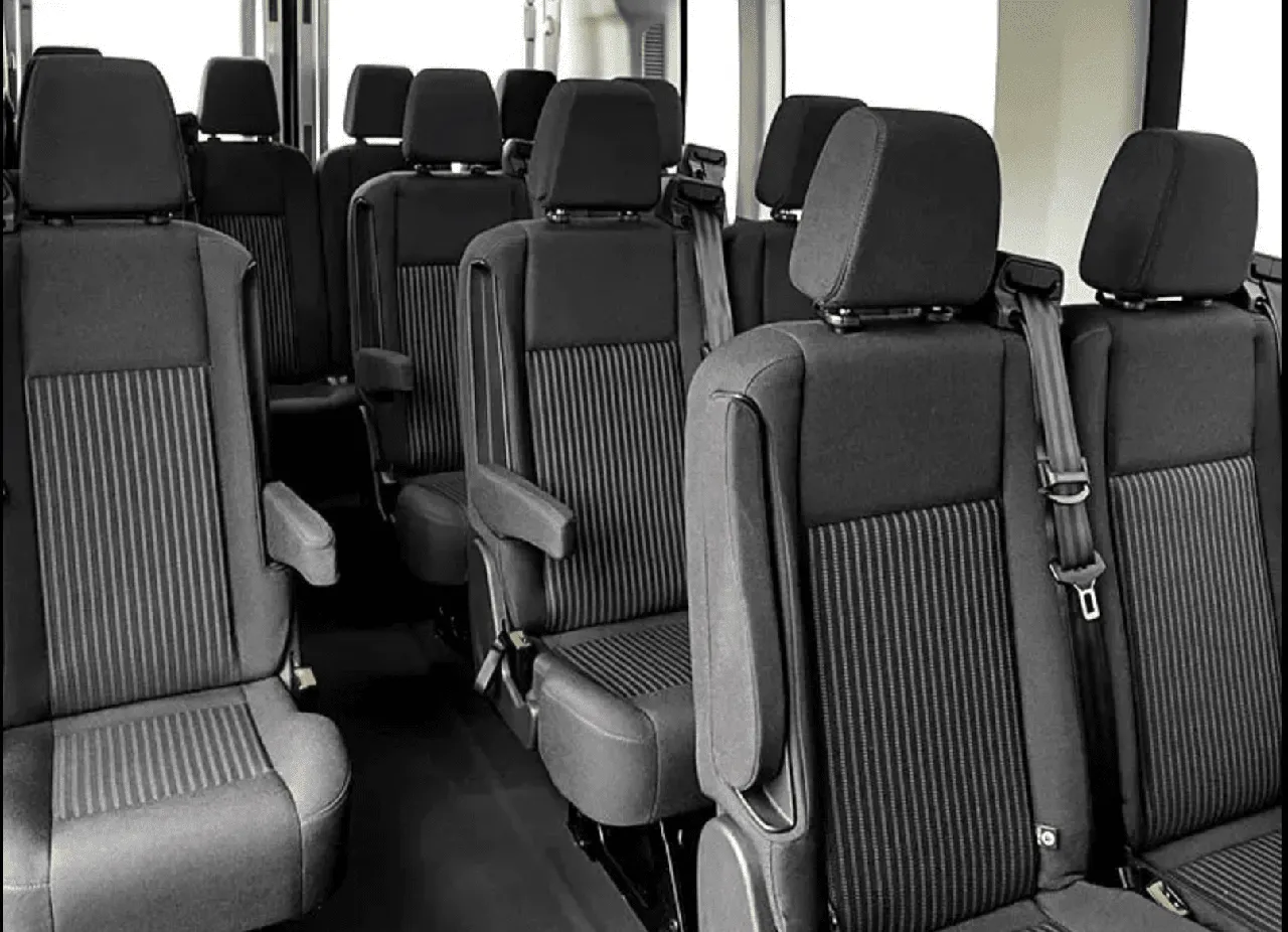 Black Ford Executive Van Ford Executive Van interior for minibus rental