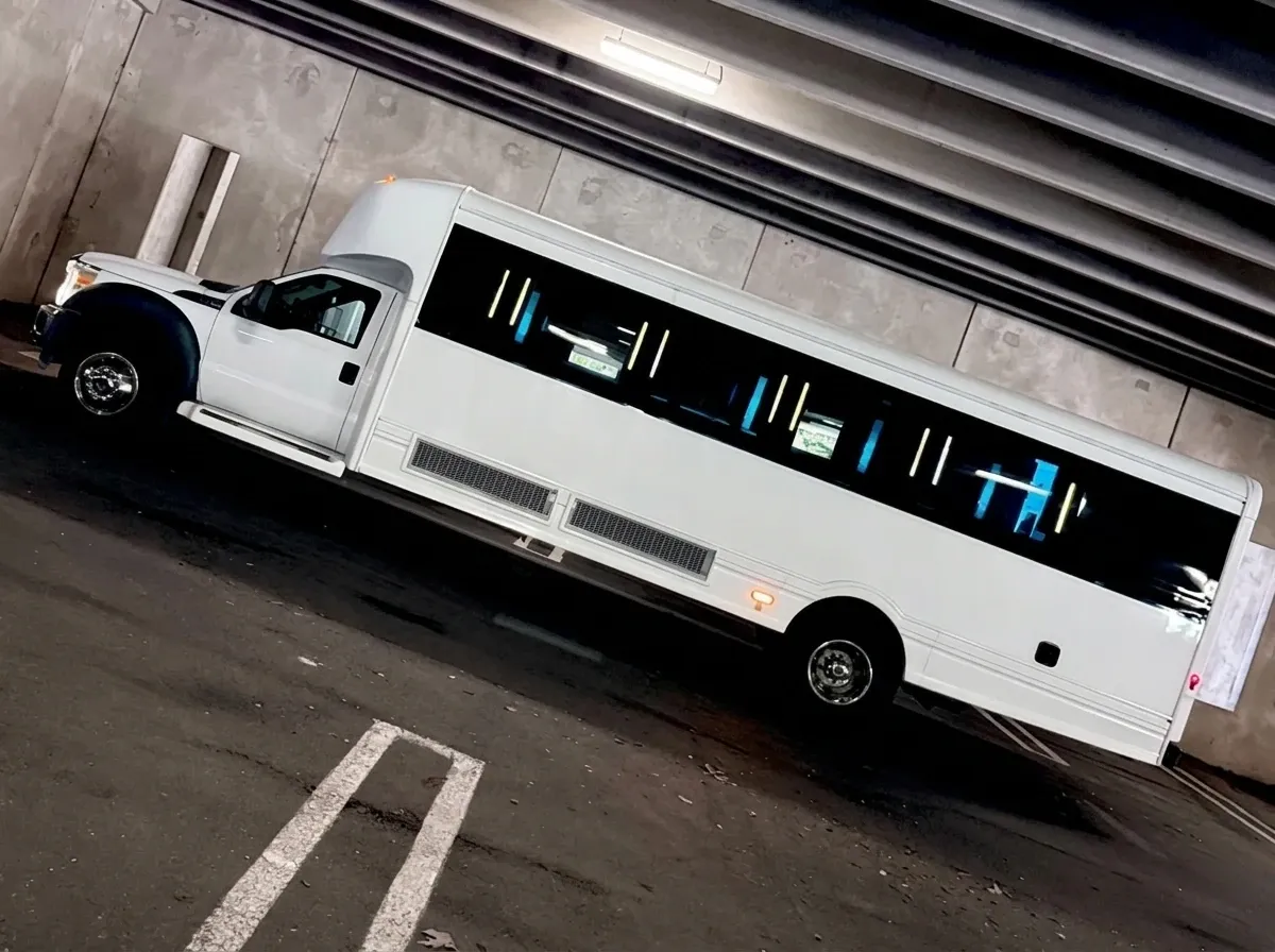 Ford F-550 Party Bus in white, image 11