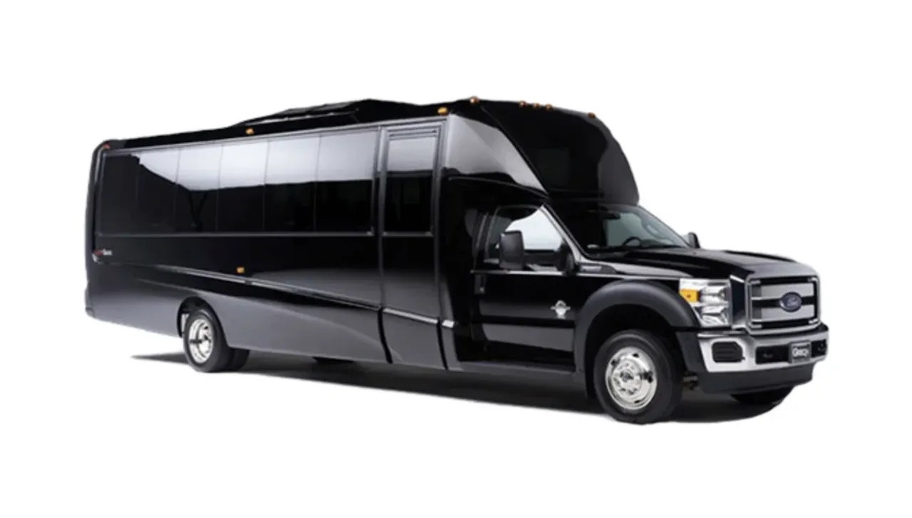 Ford F-550 Shuttle Bus Black Ford F-550 Shuttle Bus for minibus rental