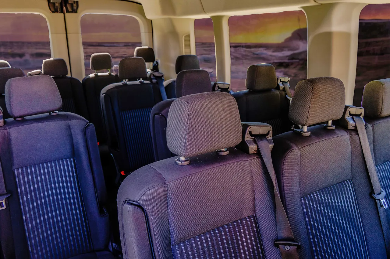 Ford Transit interior for minibus rental