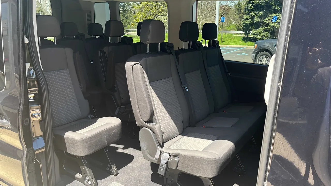 Ford Transit Passenger Van interior for minibus rental