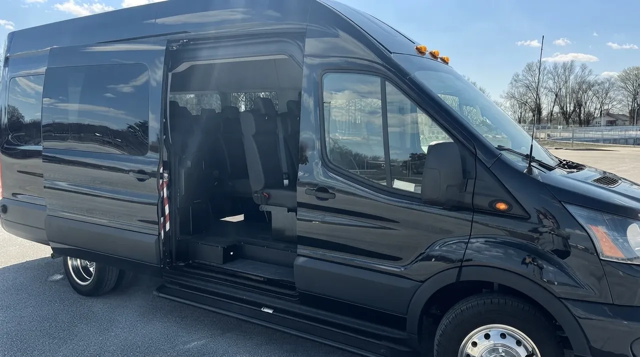 Black Ford Transit Executive Ford Transit Executive in black, available to rent