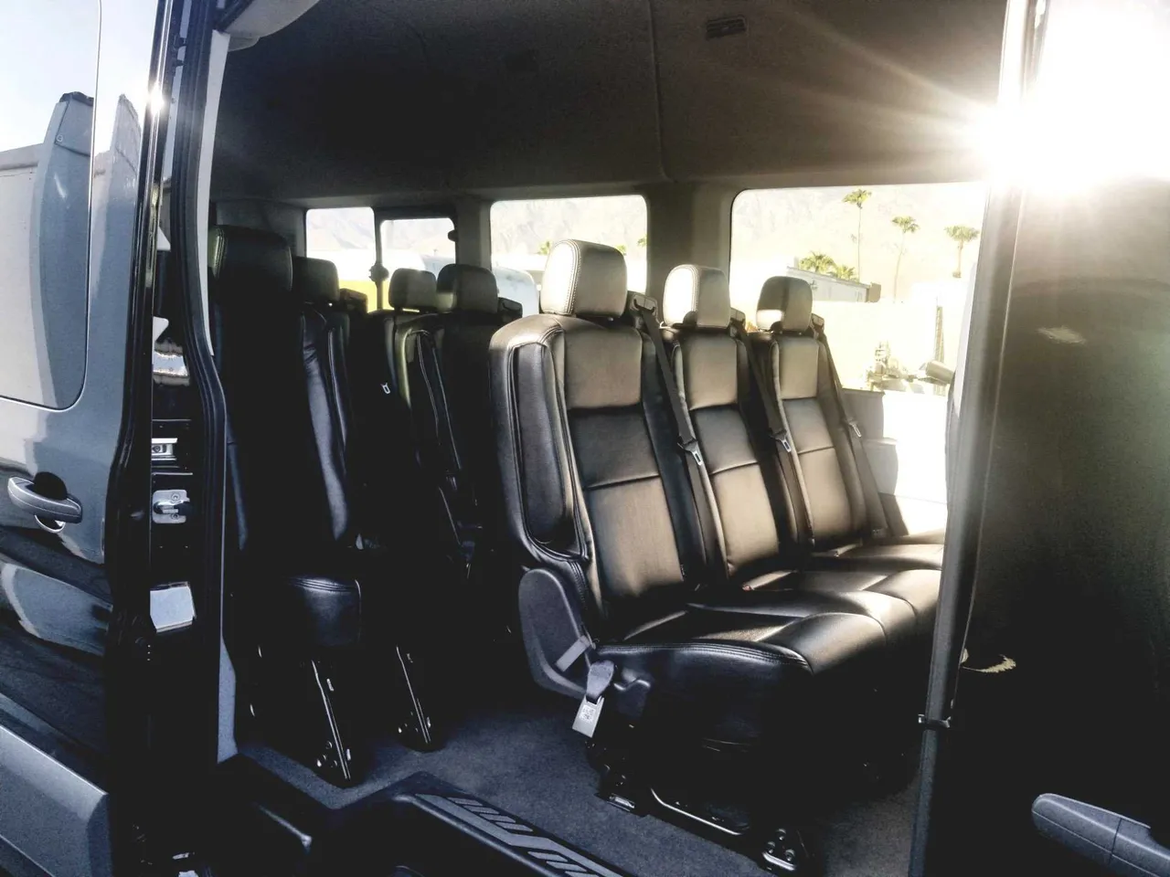 Ford Transit HD350 interior for minibus rental