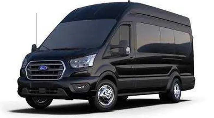 Ford Transit Shuttle in black, available to rent