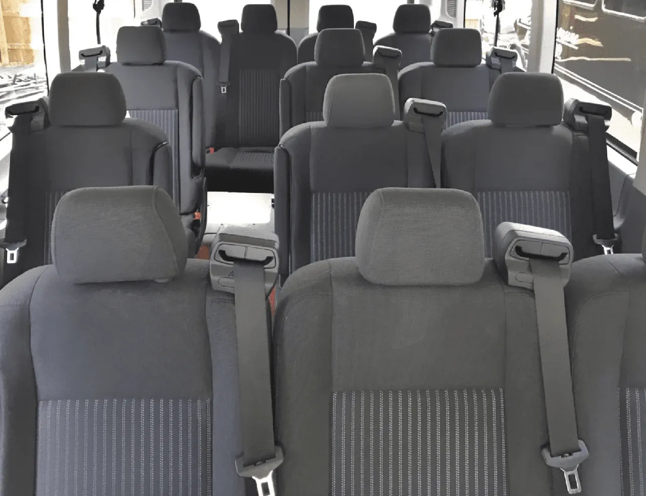 Ford Transit Van interior for minibus rental