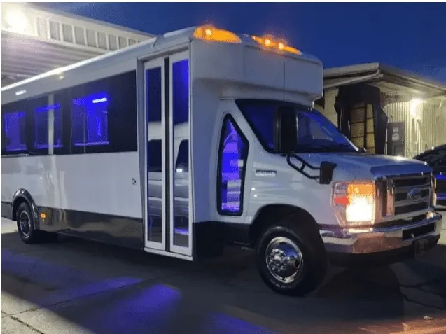 Limousine Bus exterior for party bus rental