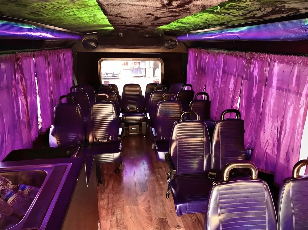 Limousine Party Bus in white, image 2