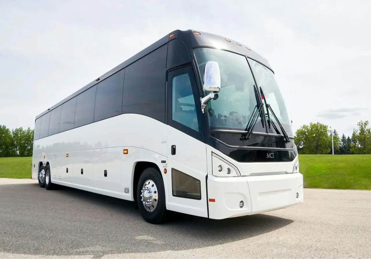 White MCI J4500 Charter Coach for charter bus rental