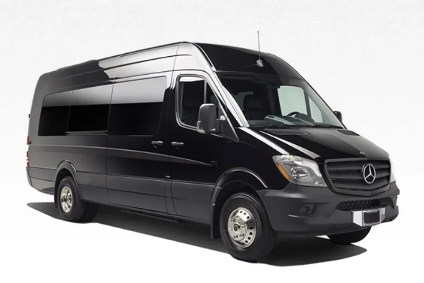 Black Mercedes-Benz Executive Sprinter for minibus rental