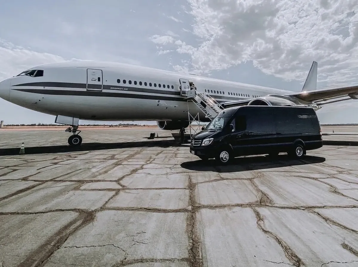 Mercedes-Benz Limousine Sprinter Party Van Mercedes-Benz Limousine Sprinter Party Van in black, available to rent