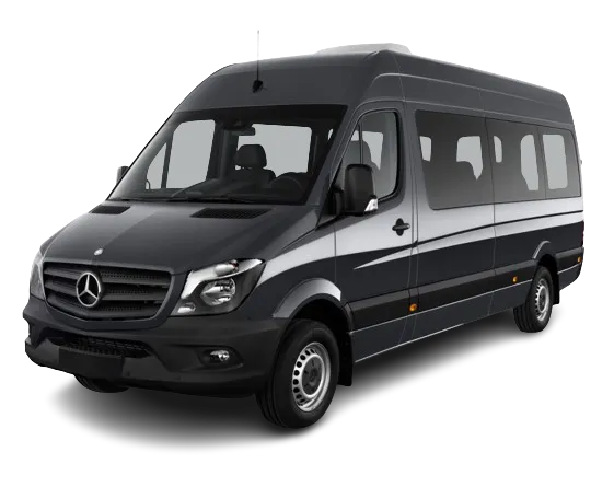 Black Mercedes-Benz Sprinter Mercedes-Benz Sprinter in black, available to rent