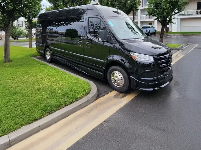 Mercedes-Benz Sprinter Executive Shuttle in black, available to rent