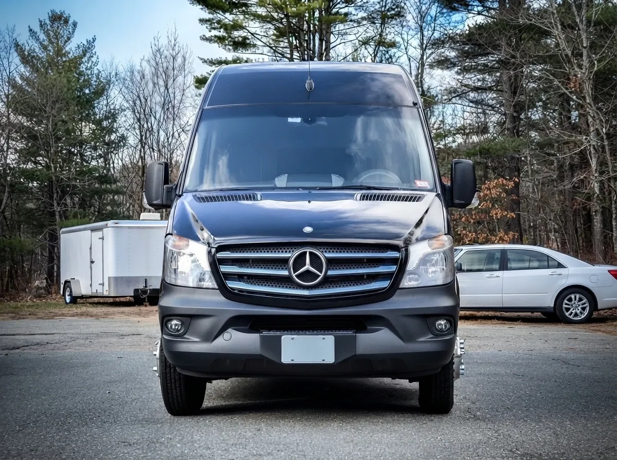 Mercedes-Benz Sprinter Limousine in black, available to rent