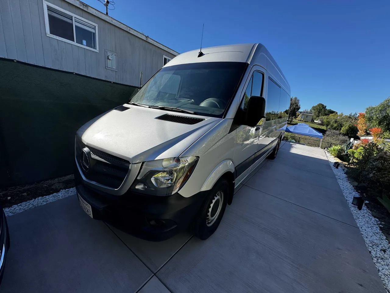 Mercedes-Benz Sprinter Party Limousine Bus in silver, available to rent