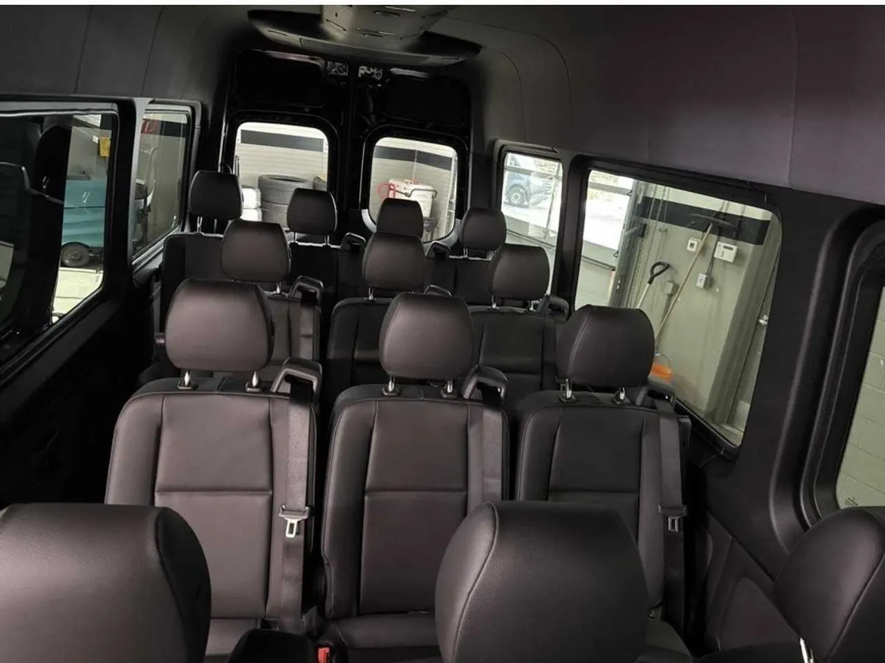 Mercedes Executive Sprinter interior with passenger seat belts, photo 2 for minibus rental