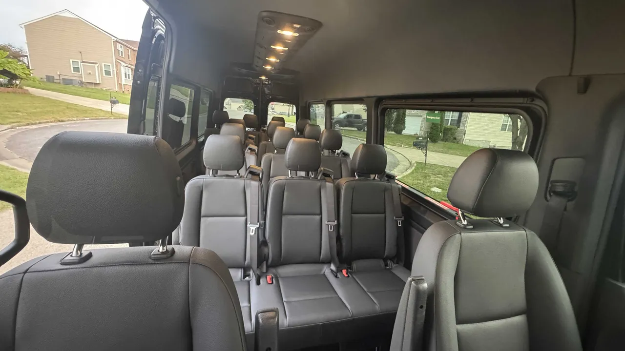 Mercedes Executive Sprinter interior for minibus rental