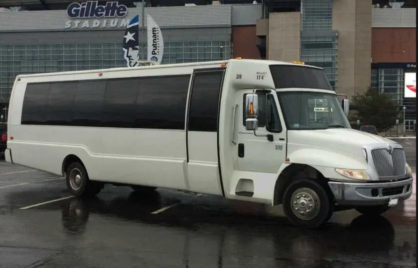 38 Passenger Mini Coach Black 38 Passenger Mini Coach with tinted windows for minibus rental