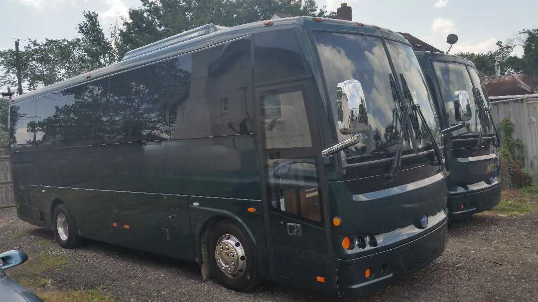 38 Passenger Mini Coach 38 Passenger Mini Coach with tinted windows for minibus rental
