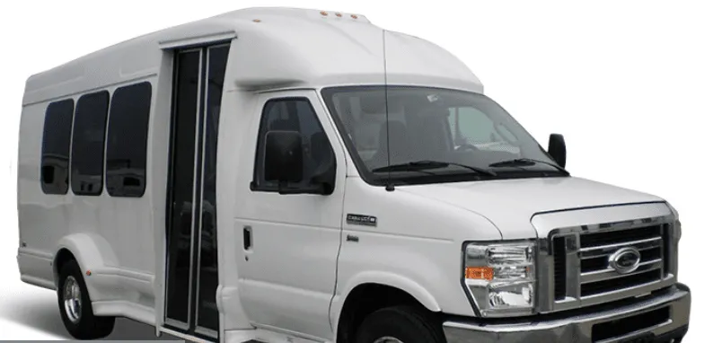 14 Passenger Mini Coach 14 Passenger Mini Coach in white, available to rent