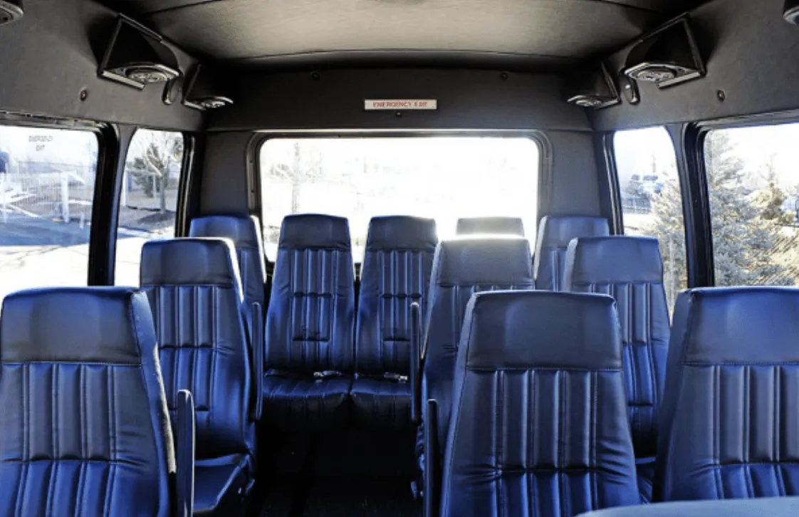 14 Passenger Mini Coach interior for minibus rental