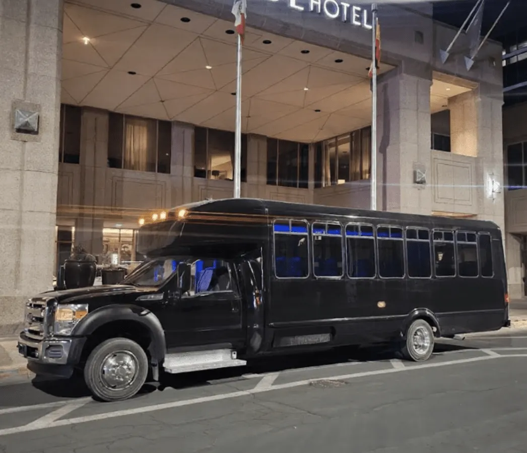 Black Mini Coach Executive for minibus rental