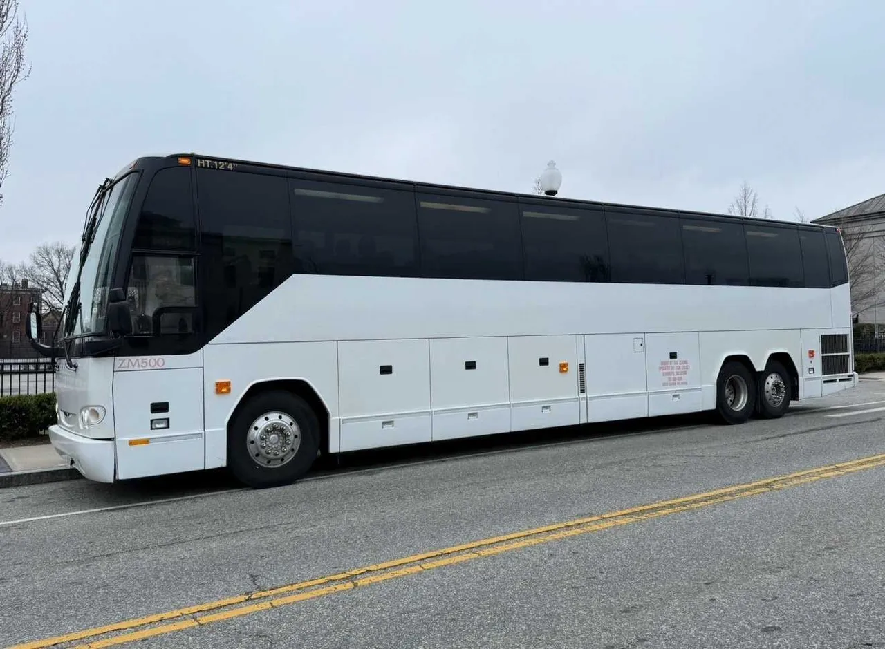 White Motorcoach for charter bus rental in Wethersfield, CT