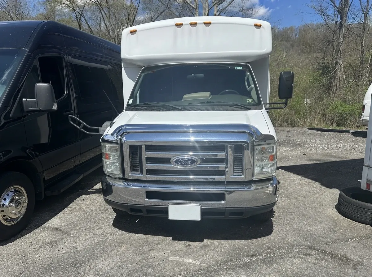 White 18 Passenger Party Bus 18 Passenger Party Bus in white, available to rent