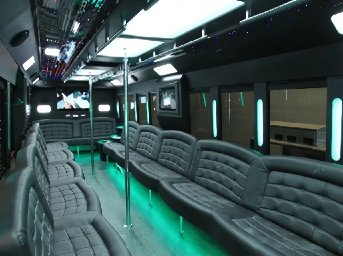 40 Passenger Party Bus in white, image 2