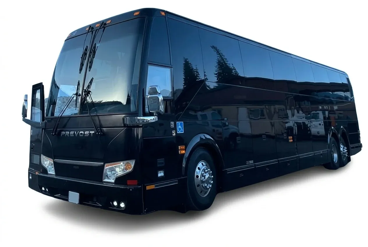 Prevost Motorcoach Prevost Motorcoach in black, available to rent