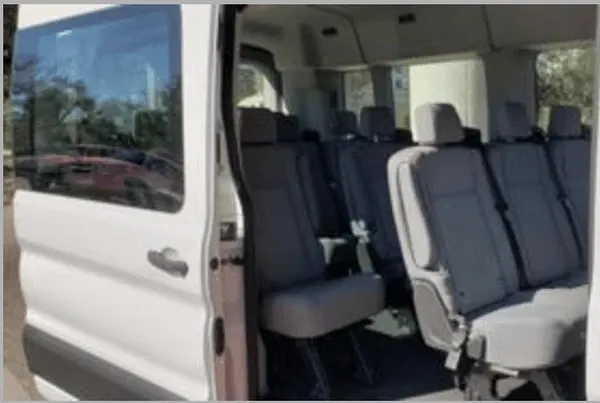 12 Passenger Transit Mini Bus 12 Passenger Transit Mini Bus in white, available to rent