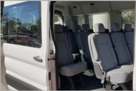 White 12 Passenger Transit Mini Bus 12 Passenger Transit Mini Bus – seating