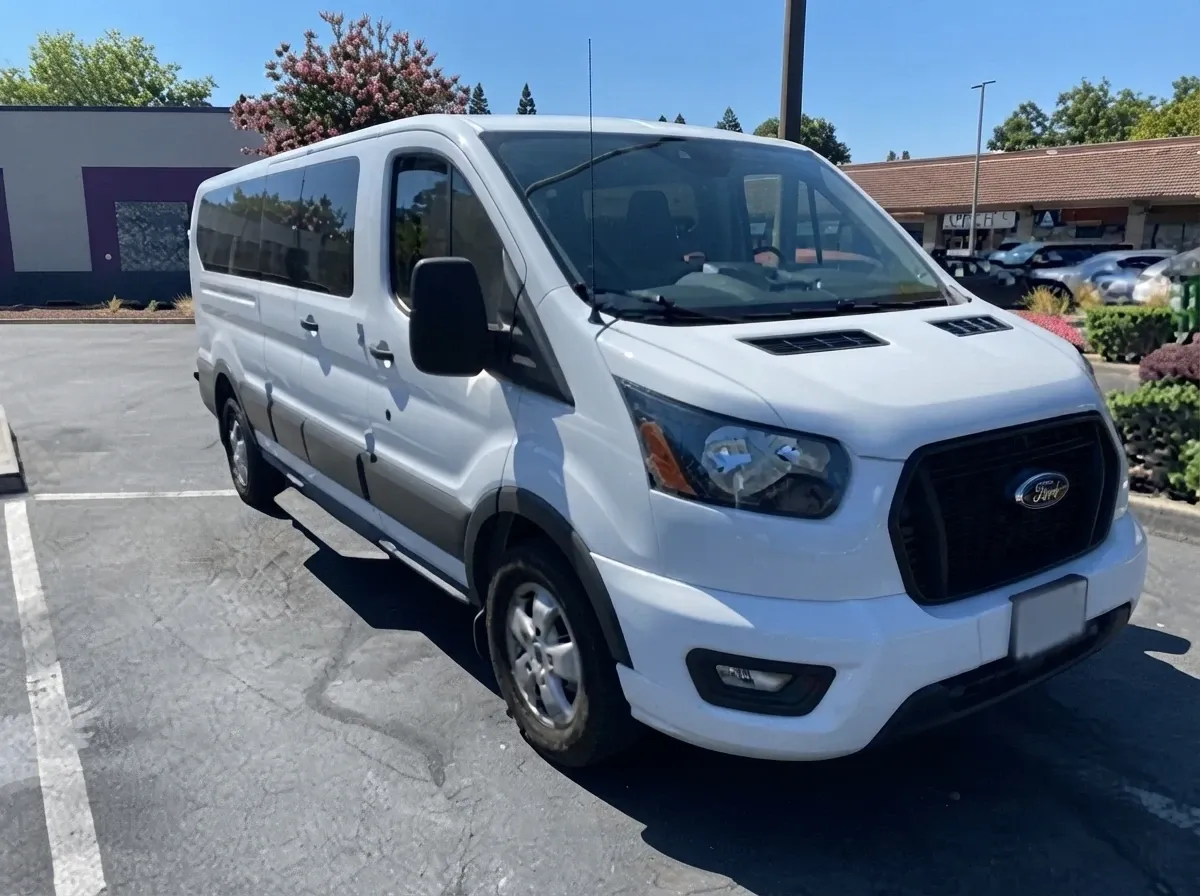10 Passenger Transit Van 10 Passenger Transit Van in white, available to rent
