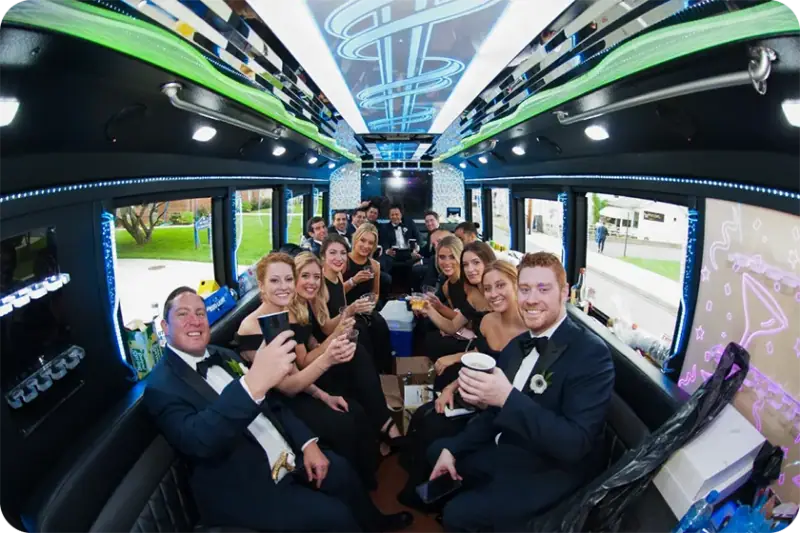 Luxury party bus for party bus rental